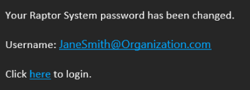 Password Changed Email